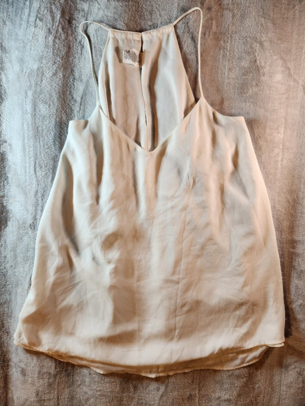 Express Ivory Halter Neck Spaghetti Strap Cami  L